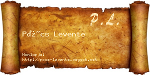 Pócs Levente névjegykártya